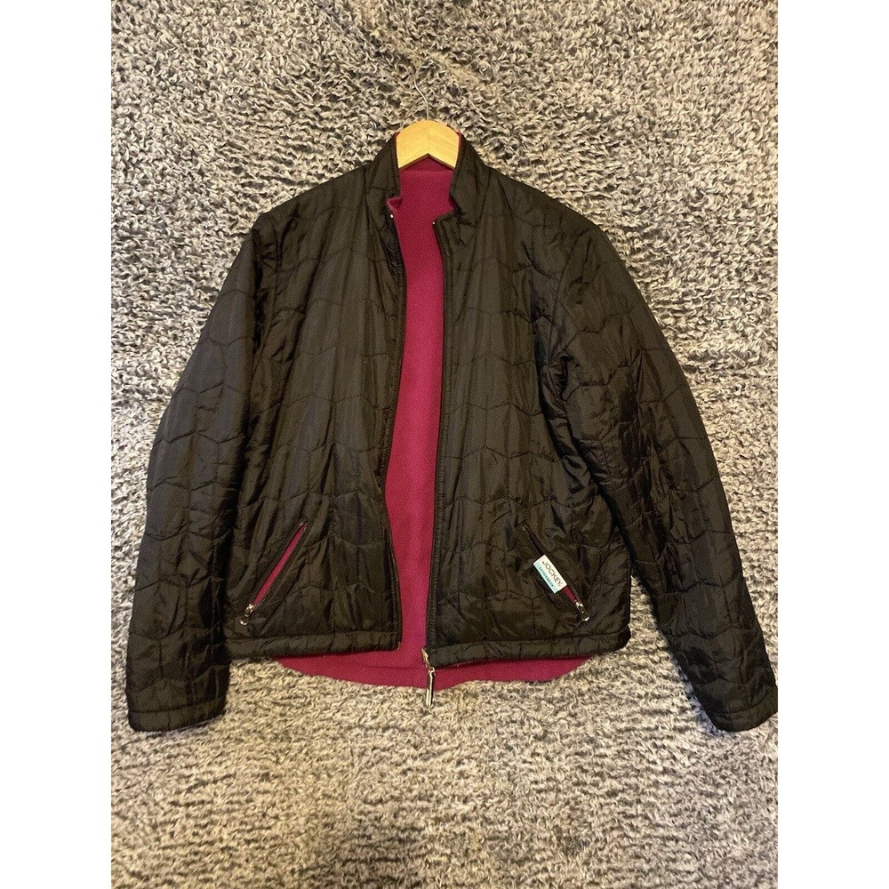 Jockey Convertible Fleece Lined Quilted Jacket Black Size M Soft and Cozy - Picture 3 of 14
